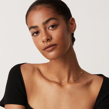 Diamond Station Necklace